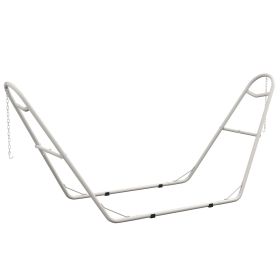 Outsunny Hammock Stand 10.3ft Portable, Adjustable Steel Frame, Weather Resistant, White, 550 lbs with Carry Bag