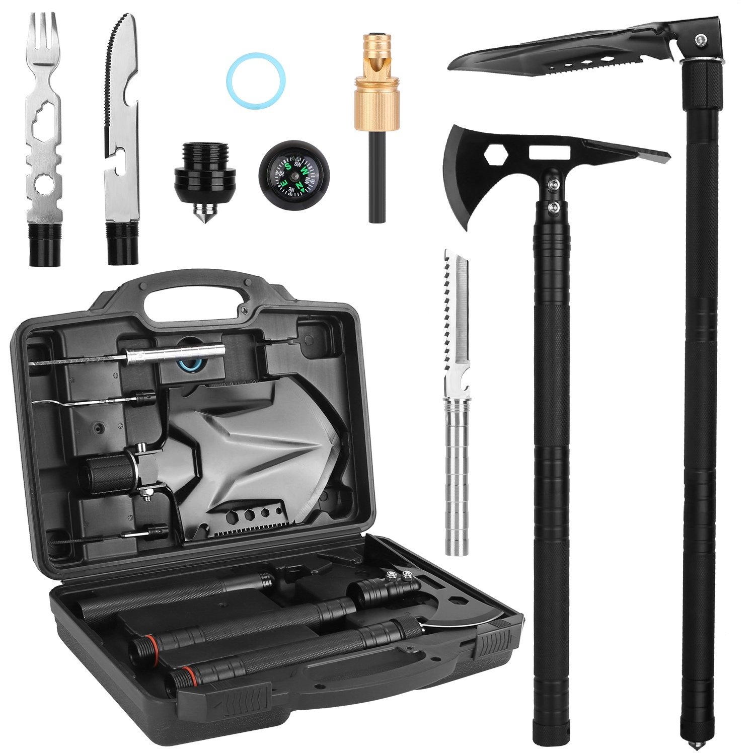 Multifunctional Shovel Axe Set Camping Survival Shovel Multitool Emergency Survival Gear with Extension Handles Carrying Box Multifunctional Shovel Axe Set Camping Survival Shovel Multitool Emergency Survival Gear with Extension Handles Carrying Box