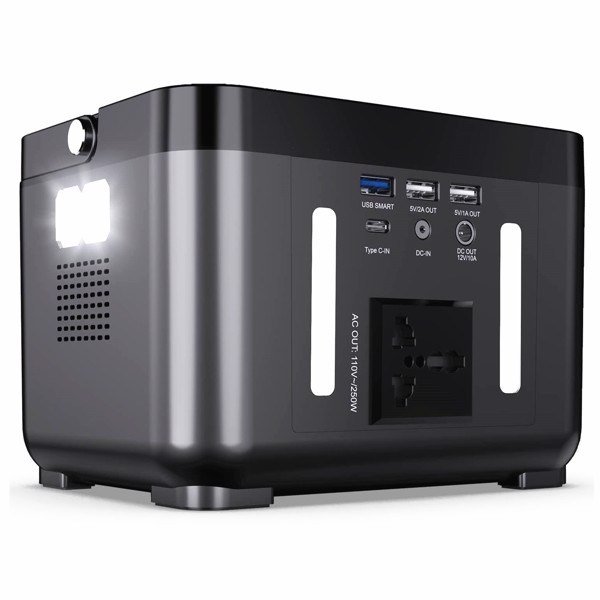 DBPOWER Portable Power Station; Peak 350W Backup Lithium Battery 250Wh 110V Pure Sine Wave AC Outlet for Emergency Outdoor Camping Fishing Hunting CPA DBPOWER Portable Power Station; Peak 350W Backup Lithium Battery 250Wh 110V Pure Sine Wave AC Outlet for Emergency Outdoor Camping Fishing Hunting CPA