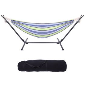 Portable Outdoor Polyester Hammock Set Green