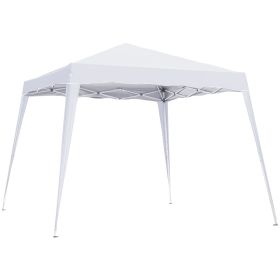 8' x 8' Pop Up Canopy, Outdoor Foldable Tent, Portable Canopy Tent with Carrying Bag for Camping, Party, Picnic, White
