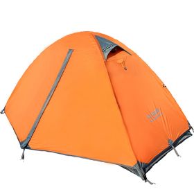 Outdoor Double Camping Rainproof Tents Outdoor Camping High Mountain Snowfield Ultra-light Camping Equipment (Option: Orange)