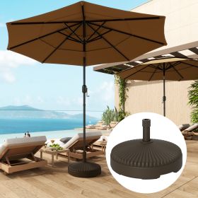 Round Patio Umbrella Base Holder (Option: Brown-475x165x500 mm)