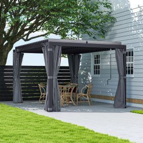Louvered Pergola with Adjustable Roof (Option: Dark Gray-1470x435x380 mm)