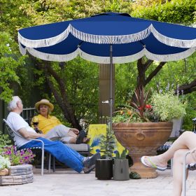 Patio Umbrella (Option: Navy Blue-1450x150x150 mm)
