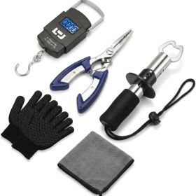 Fishing Tool Kit With Pliers, Hook Remover, Gripper & Fish Scale (Option: MULTI)