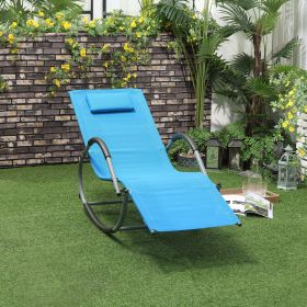 Outdoor Rocking Chair (Option: Sky Blue-580x90x1000 mm)