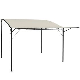 10' x 8' Outdoor Pergola and Patio Gazebo for Garden, Camper, Deck, Doors and Windows, Cream White (Option: Cream White-2070x370x120 mm)