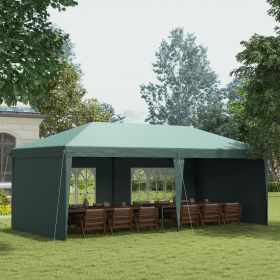10' x 20' Pop Up Canopy Tent with 4 Sidewalls (Option: Green-1190x240x350 mm)