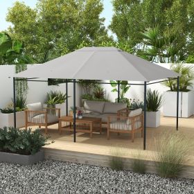 10' x 13' Gazebo Canopy Replacement Roof for 84C-116 (Option: Light Gray-410x330x90 mm)