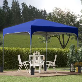 8' x 8' Pop Up Canopy Tent with Wheeled Carry Bag and 4 Sand Bags (Option: Blue-1275x225x225 mm)