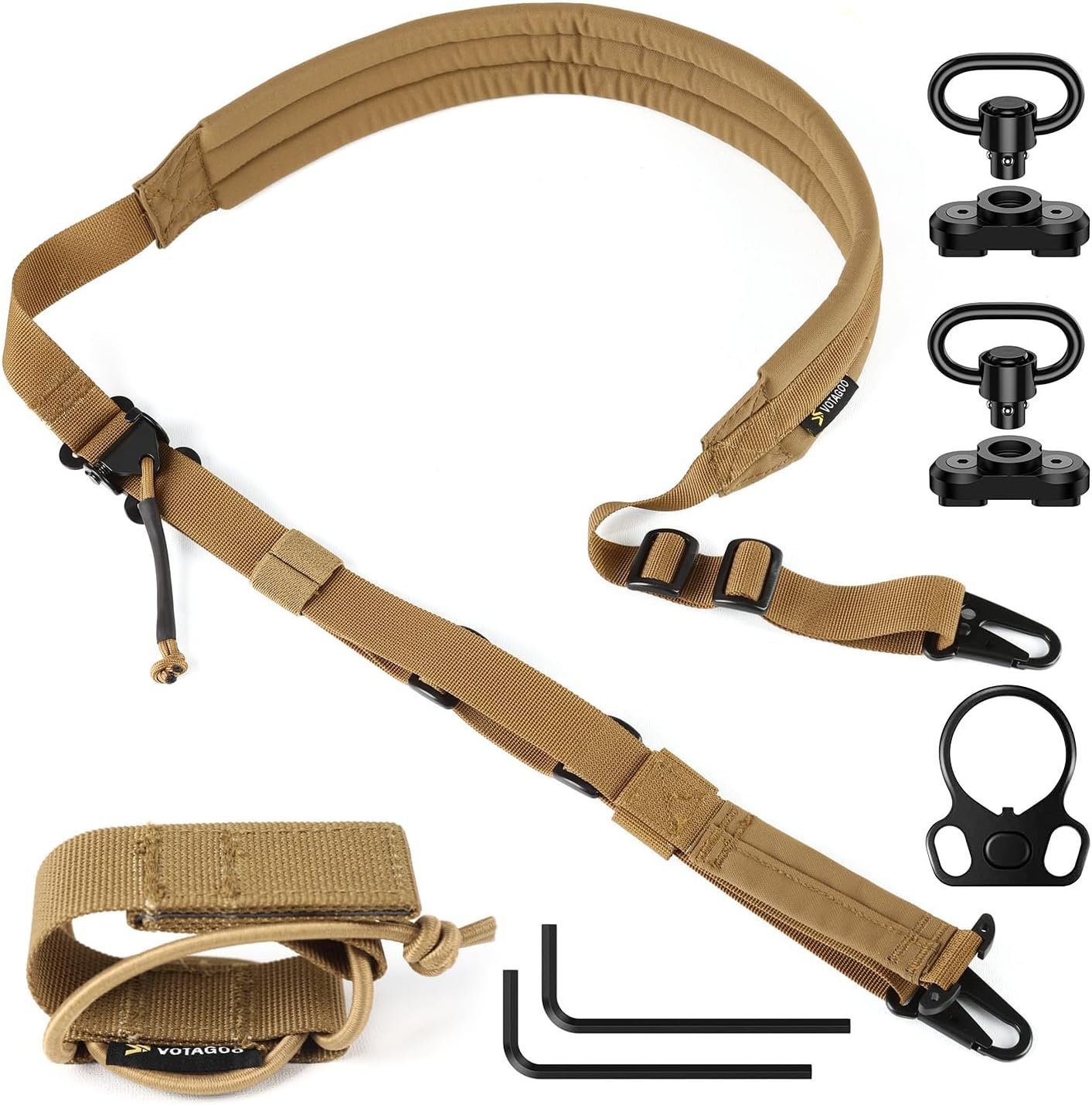 QD Sling 2 Point Sling Quick Adjust Gun Sling With HK Hook Soft Shoulder Pad Sling, Rifle Sling For Hunting Tactical Strap QD Sling 2 Point Sling Quick Adjust Gun Sling With HK Hook Soft Shoulder Pad Sling, Rifle Sling For Hunting Tactical Strap