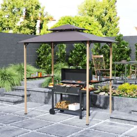 8' x 5' Grill Gazebo (Option: Natural Wood-2160x310x110 mm)