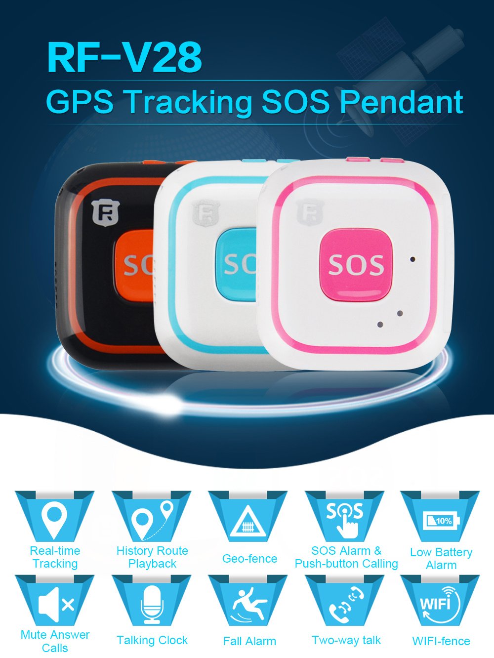 V28 Mini Smart Kids GPS Tracker Two Way Audio Communication Talking Clock SOS Geo-Fence Historical Route Playback Fall Alarm V28 Mini Smart Kids GPS Tracker Two Way Audio Communication Talking Clock SOS Geo-Fence Historical Route Playback Fall Alarm