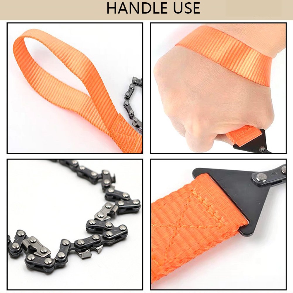 11/33 Teeth Survival Chain Saw Hand ChainSaw Hand Steel Wire Saw Outdoor Wood Cutting Emergency Wire Kits Camping Hiking Tool 11/33 Teeth Survival Chain Saw Hand ChainSaw Hand Steel Wire Saw Outdoor Wood Cutting Emergency Wire Kits Camping Hiking Tool