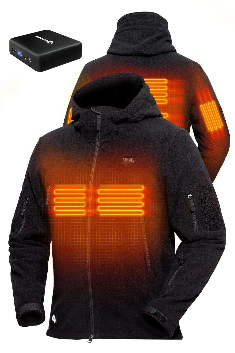 ANTARCTICA Fleece Heating Jacket For Men-Black ANTARCTICA Fleece Heating Jacket For Men-Black