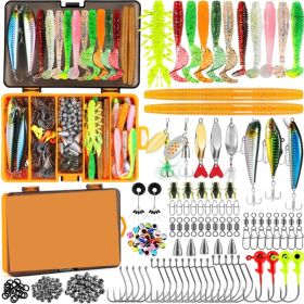 137Pcs Fishing Lure Kit With Tackle Box, Crankbaits, Hooks, Weights & Accessories (Option: MULTI)