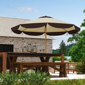 Patio Umbrella (Option: Beige-1430x150x150 mm)