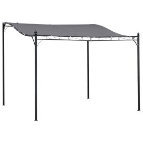 Durable 10x10 Steel Pergola, Wall-Mounted with Canopy for Patio Perfect for Homeowners, Gray (Option: Grey-1600x360x170 mm)